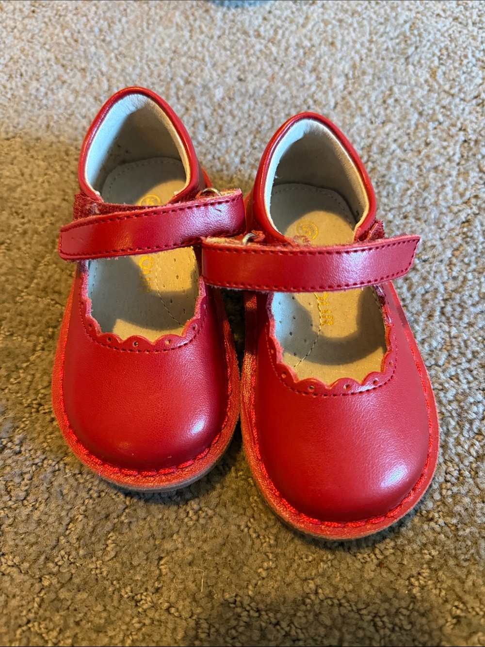 L'amour Classic Red Mary Jane Kids Shoes